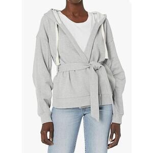 BCBGeneration Women's M- Wrap Front Coatigan Jacket French Terry Knit Cozy-EUC